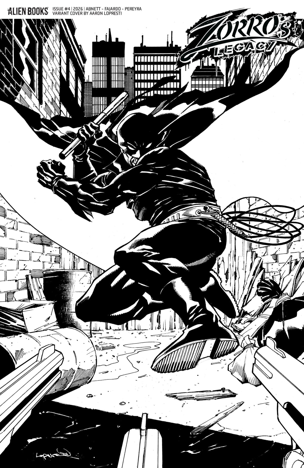 Zorro's Legacy #4 Cover D Aaron Lopresti