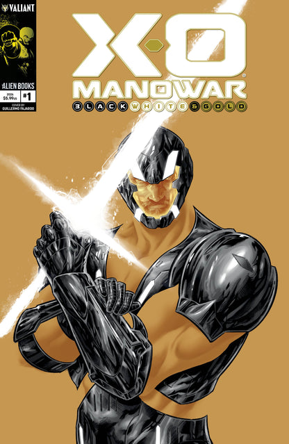 X-O Manowar: Black, White & Gold #1 Cover A Guillermo Fajardo