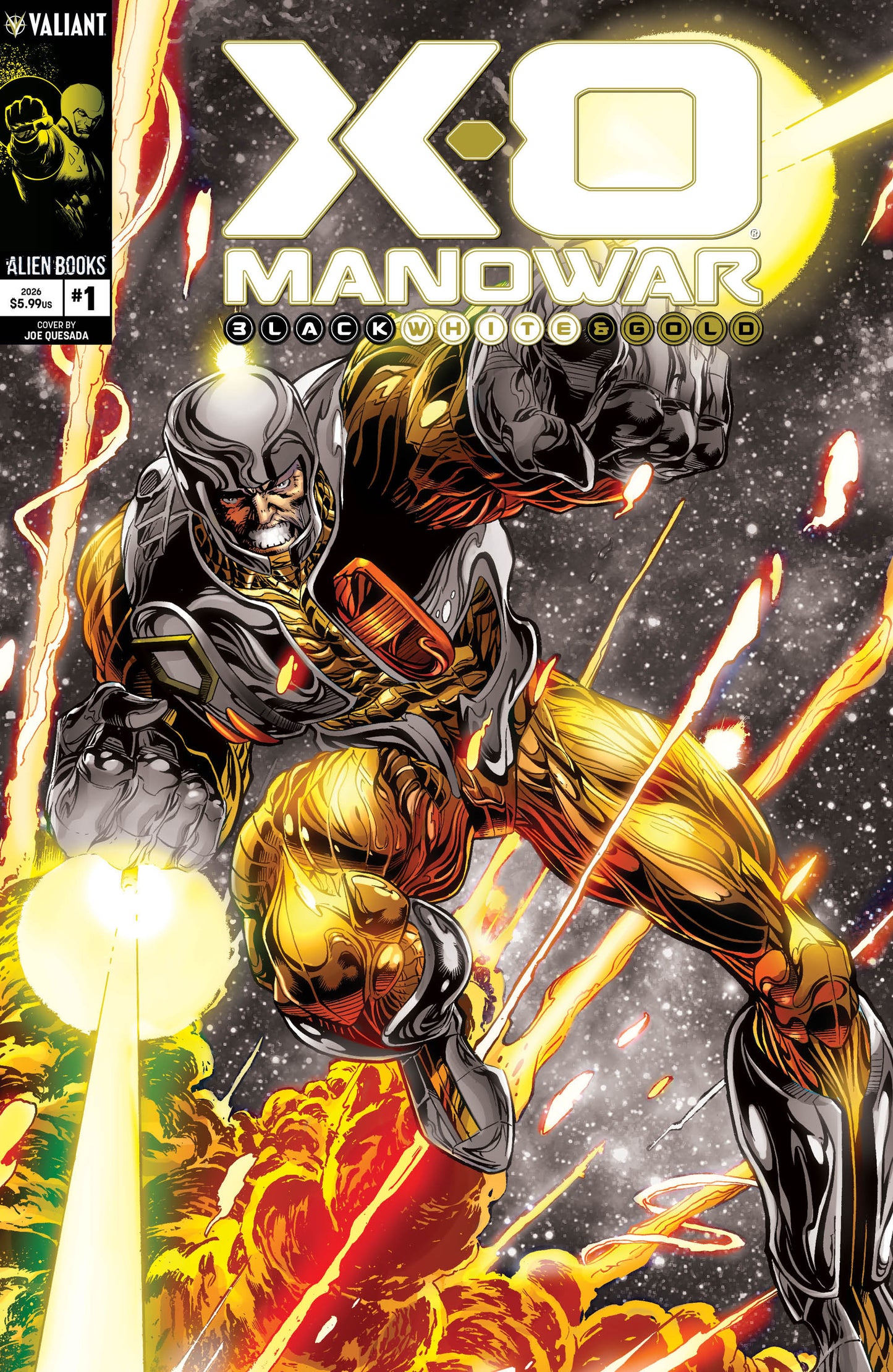 X-O Manowar: Black, White & Gold #1 Cover B Joe Quesada