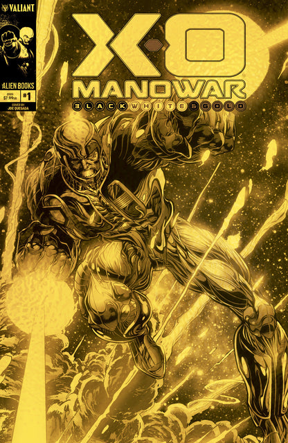 X-O Manowar: Black, White & Gold #1 Cover D Joe Quesada Foil