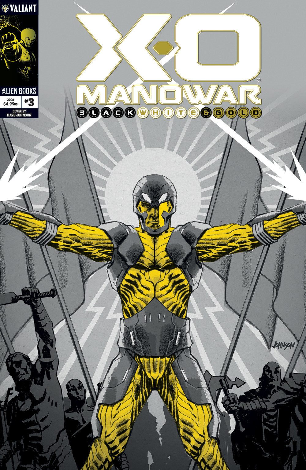 X-O Manowar: Black, White & Gold #3 Cover B David Johnson