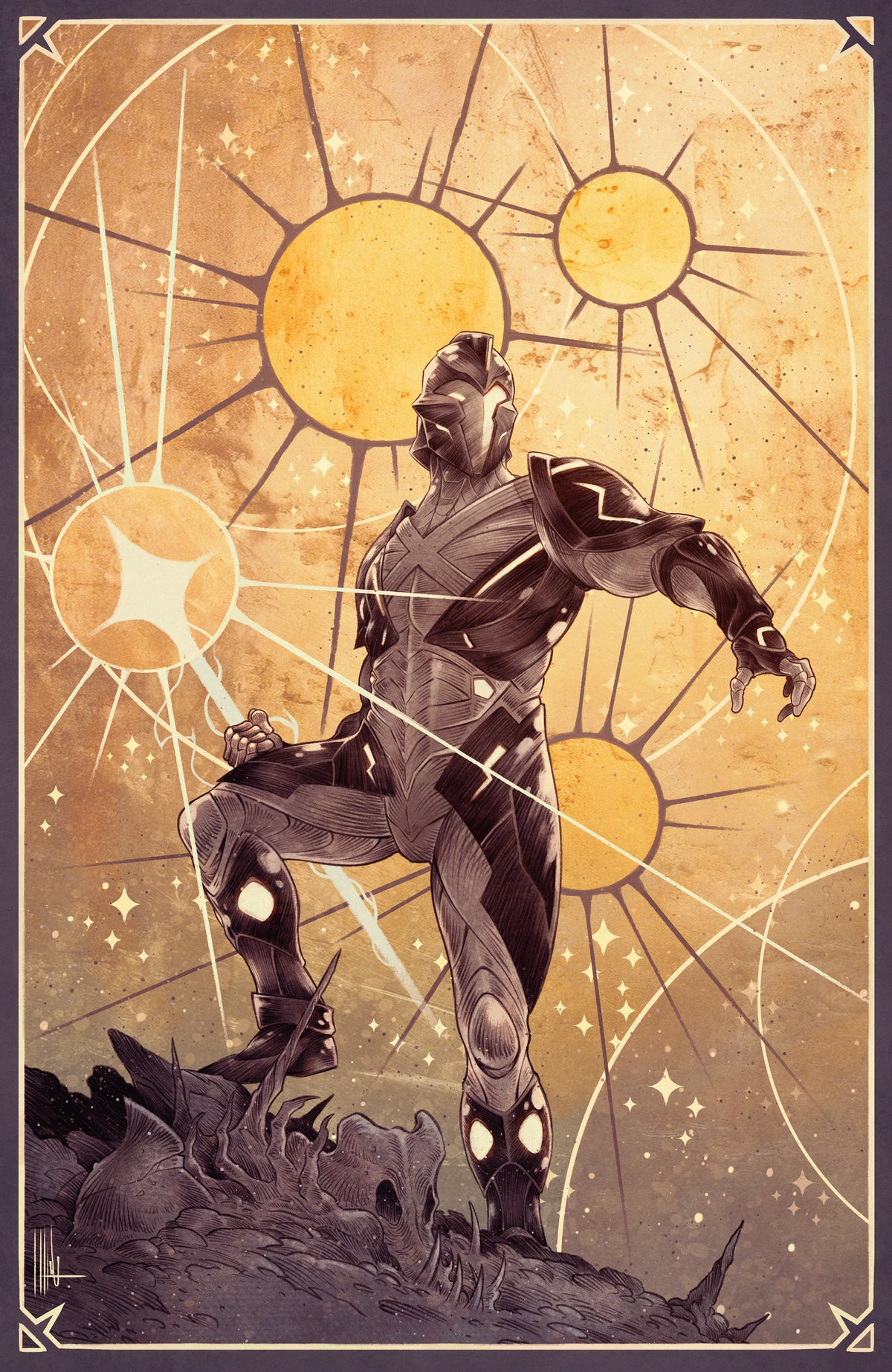 X-O Manowar: Black, White & Gold #3 Cover C Luca Merli
