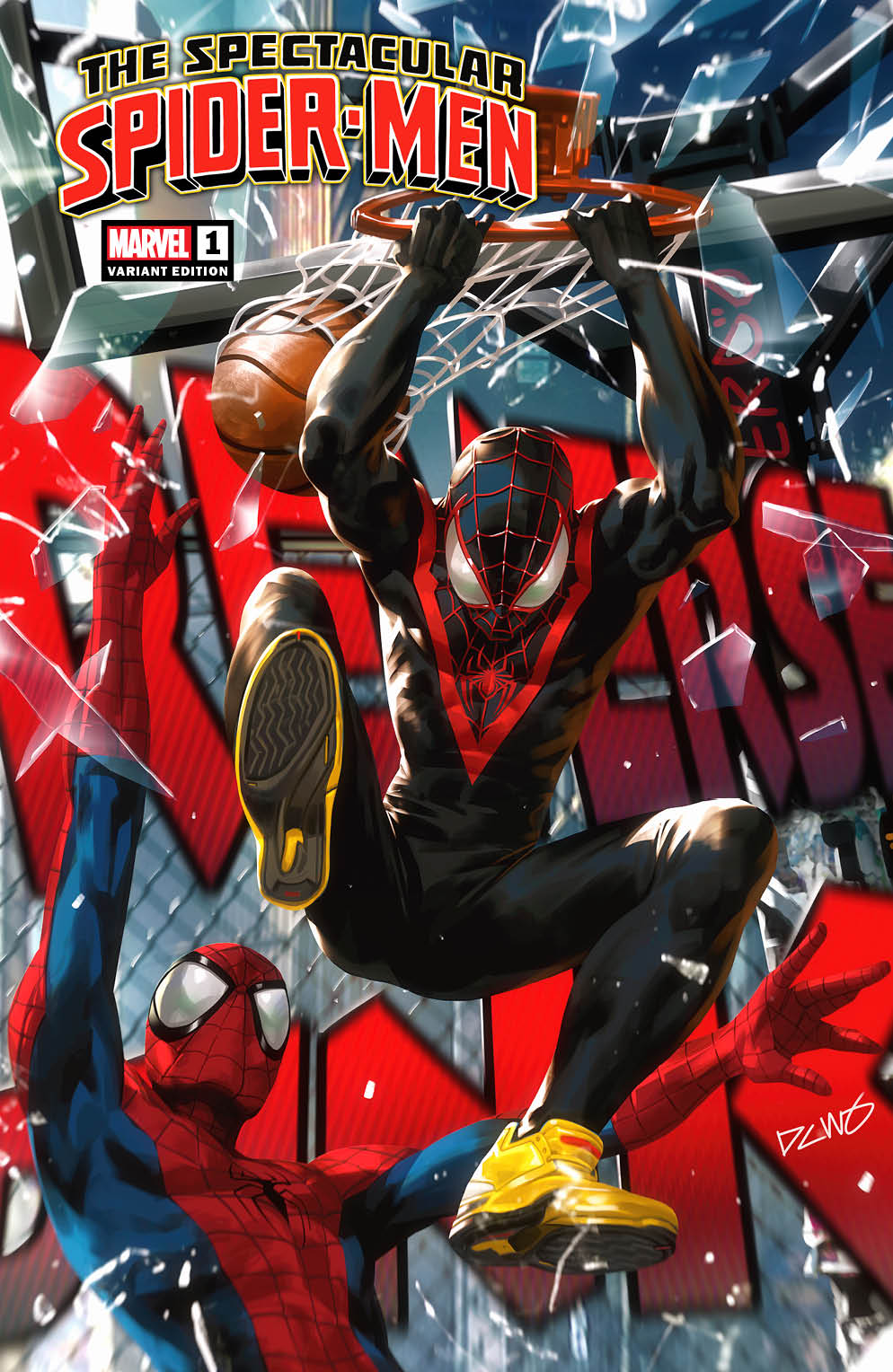 Spectacular Spider-Men #1 Derrick Chew exclusive trade dress variant cover — Miles Morales