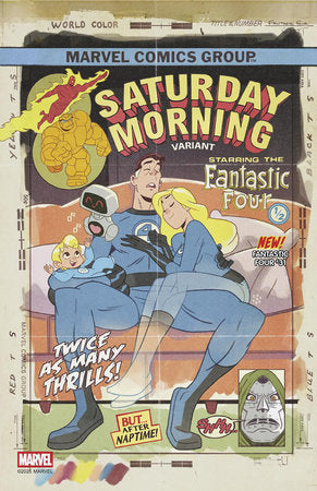 FANTASTIC FOUR #31 SEAN GALLOWAY SATURDAY MORNING VARIANT [DOOM] PRESALE 04/30/2025