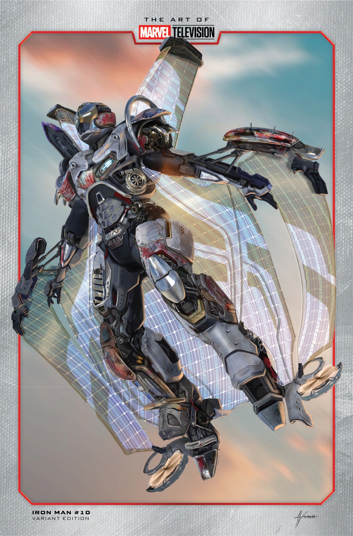 Comic book cover of 'IRON MAN #10 ALAN VILLANUEVA MARVEL TELEVISION VARIANT'