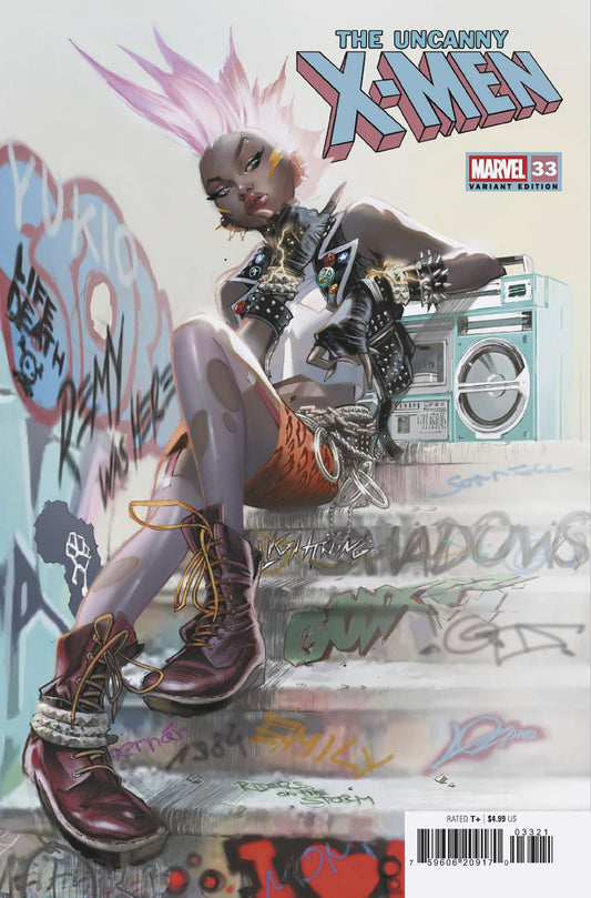 Comic book cover of 'Uncanny X-Men #33 Alexander Lozano '80 S Storm Variant'