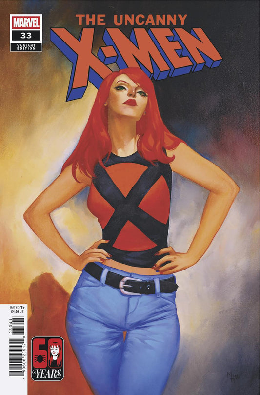 Comic book cover of 'Uncanny X-Men #33 Meghan Hetrick Mary Jane Watson Variant'