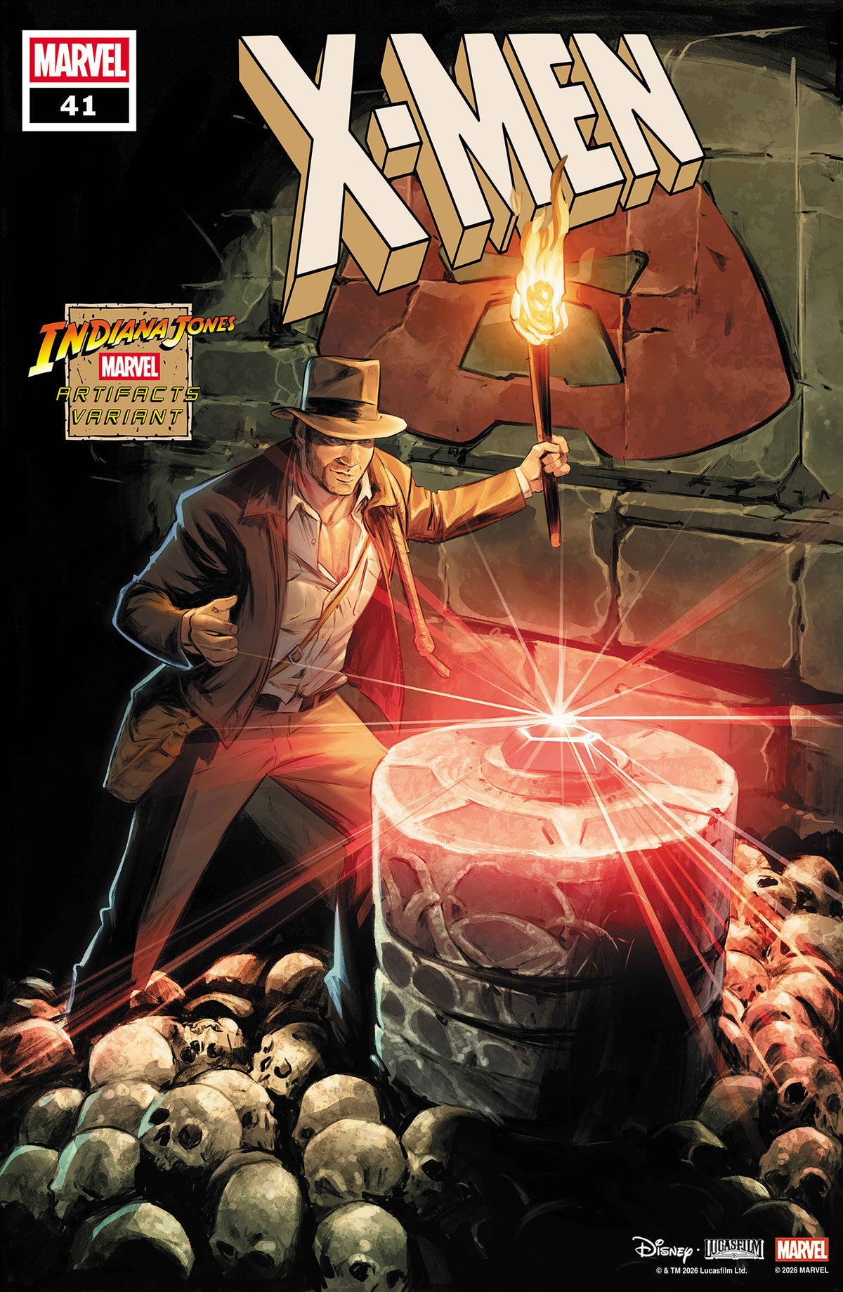 X-MEN #41 Cover C Carmen Carnero Indiana Jones Marvel Artifact