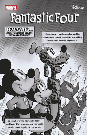 FANTASTIC FOUR #6 IVAN BIGARELLA BLACK AND WHITE DISNEY WHAT IF? FANTASTIC FOUR HOMAGE VARIANT[1:100]