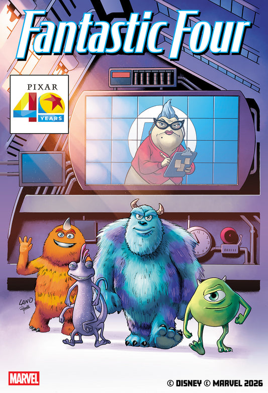 Comic book cover of 'Fantastic Four #16 Greg Land Pixar 40 Th Variant'