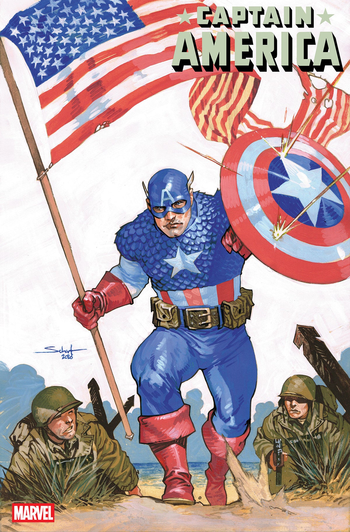 CAPTAIN AMERICA #16 Cover C Jonas Scharf Art Style