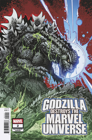 GODZILLA DESTROYS THE MARVEL UNIVERSE #2 JEFF ZORNOW FAN FAVORITE VARIANT PRESALE 8/20