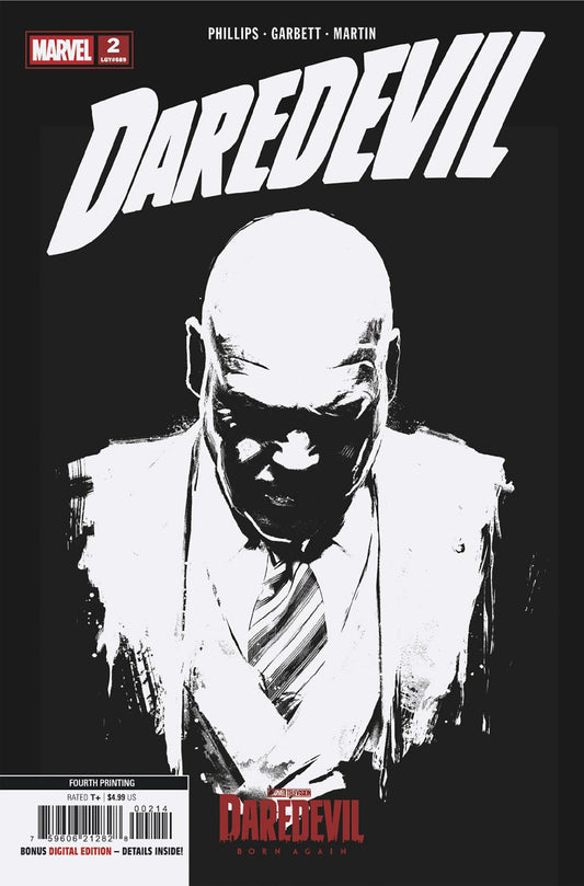 Comic book cover of 'Daredevil #2 Marvel Television 4th Printing Variant PRESALE 8/26'