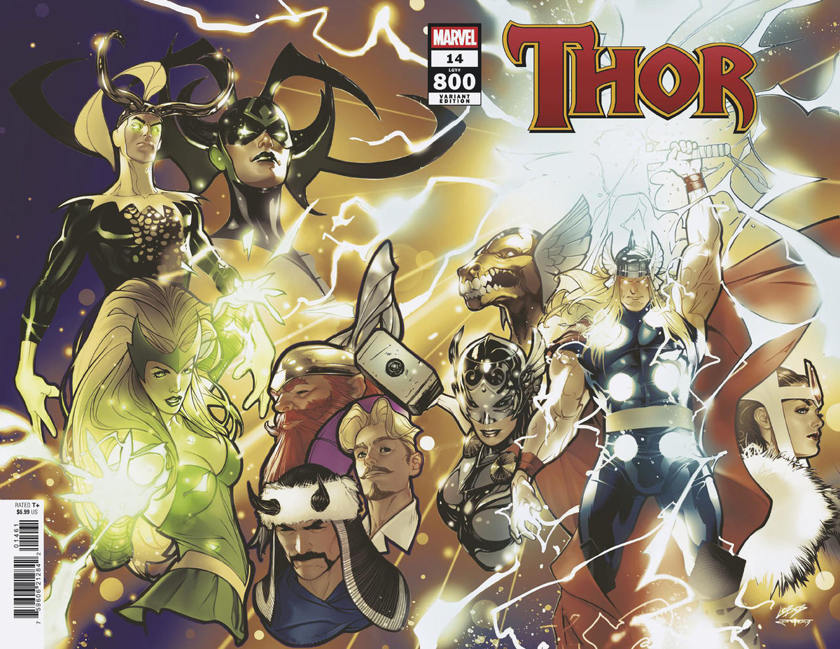 Comic book cover of 'Thor #800 Pablo Villalobos Wraparound 800 Celebration Variant'