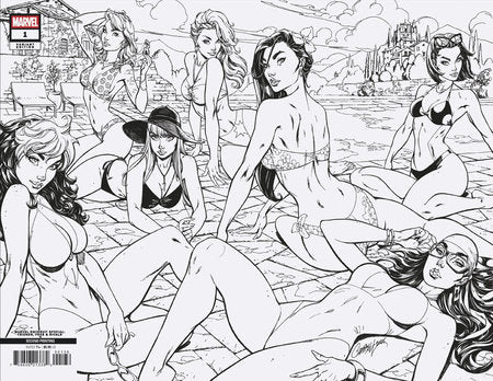 MARVEL SWIMSUIT SPECIAL: FRIENDS, FOES & RIVALS #1 J. SCOTT CAMPBELL RATIO VIRGIN 2ND PRINTING VARIANT INCENTIVE [1:25] PRESALE 8/20