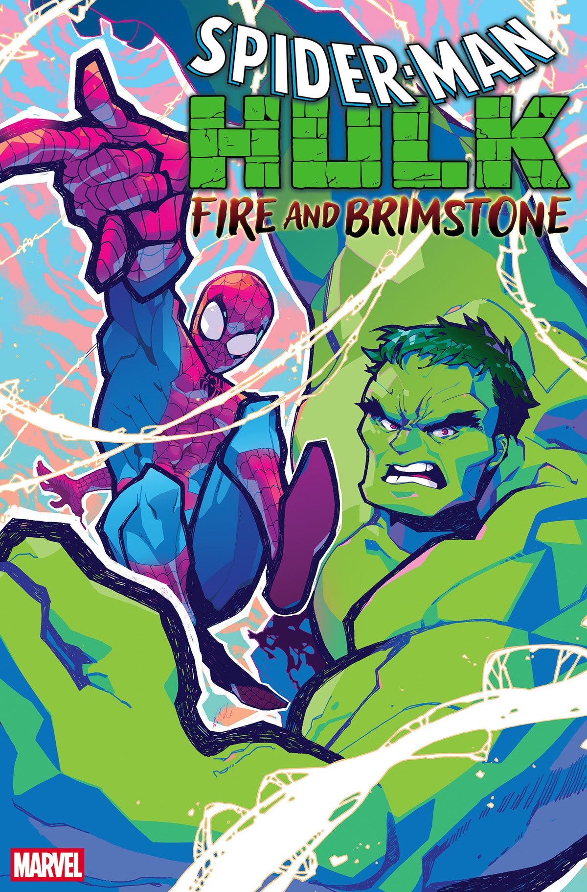 Comic book cover of 'Spider-Man/Hulk: Fire And Brimstone #1 Rose Besch Variant'