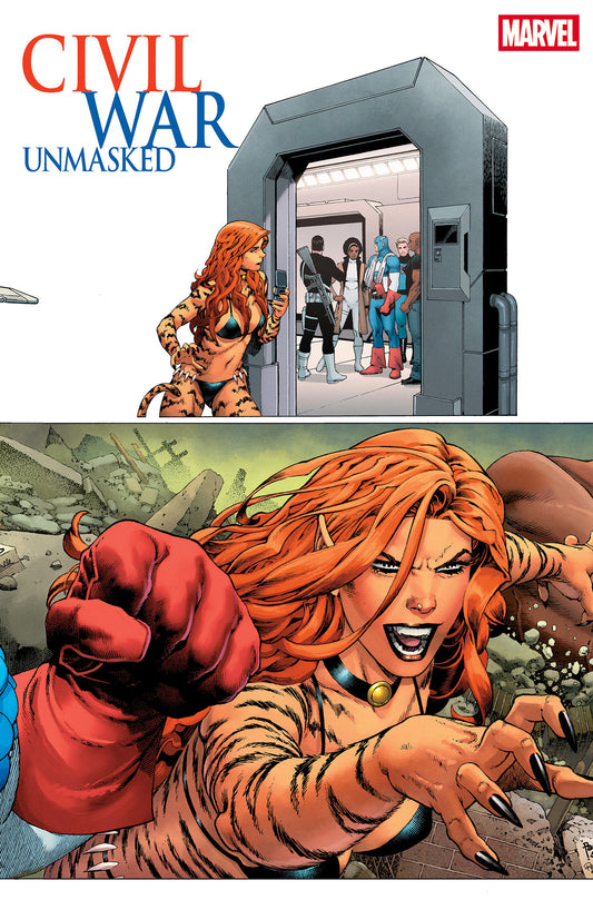 Comic book cover of 'Civil War: Unmasked #4 Paulo Siqueira 5 Part Connecting Variant'
