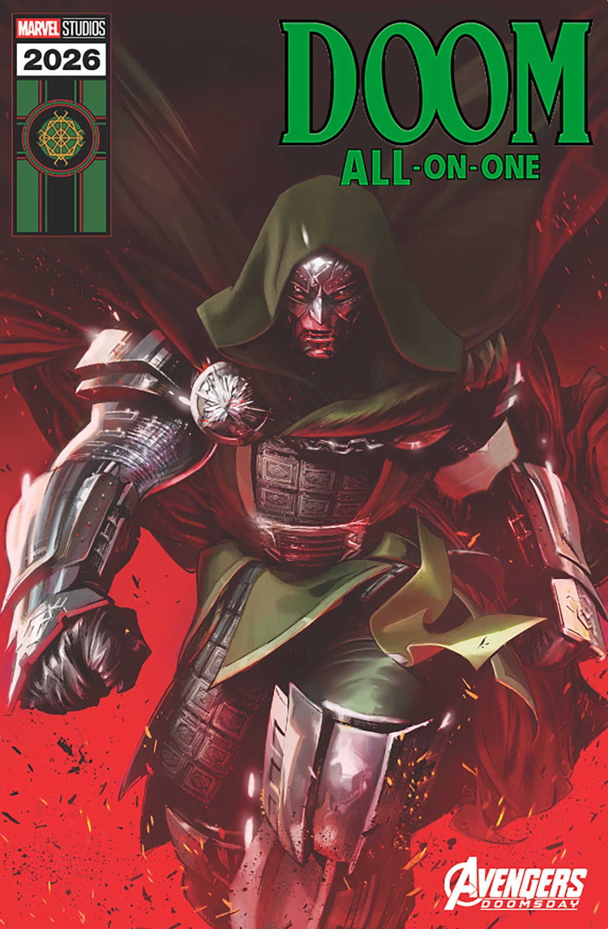 Comic book cover of 'Doom All On One #1 Alexander Lozano Marvel Studios Avengers: Doomsday Variant'