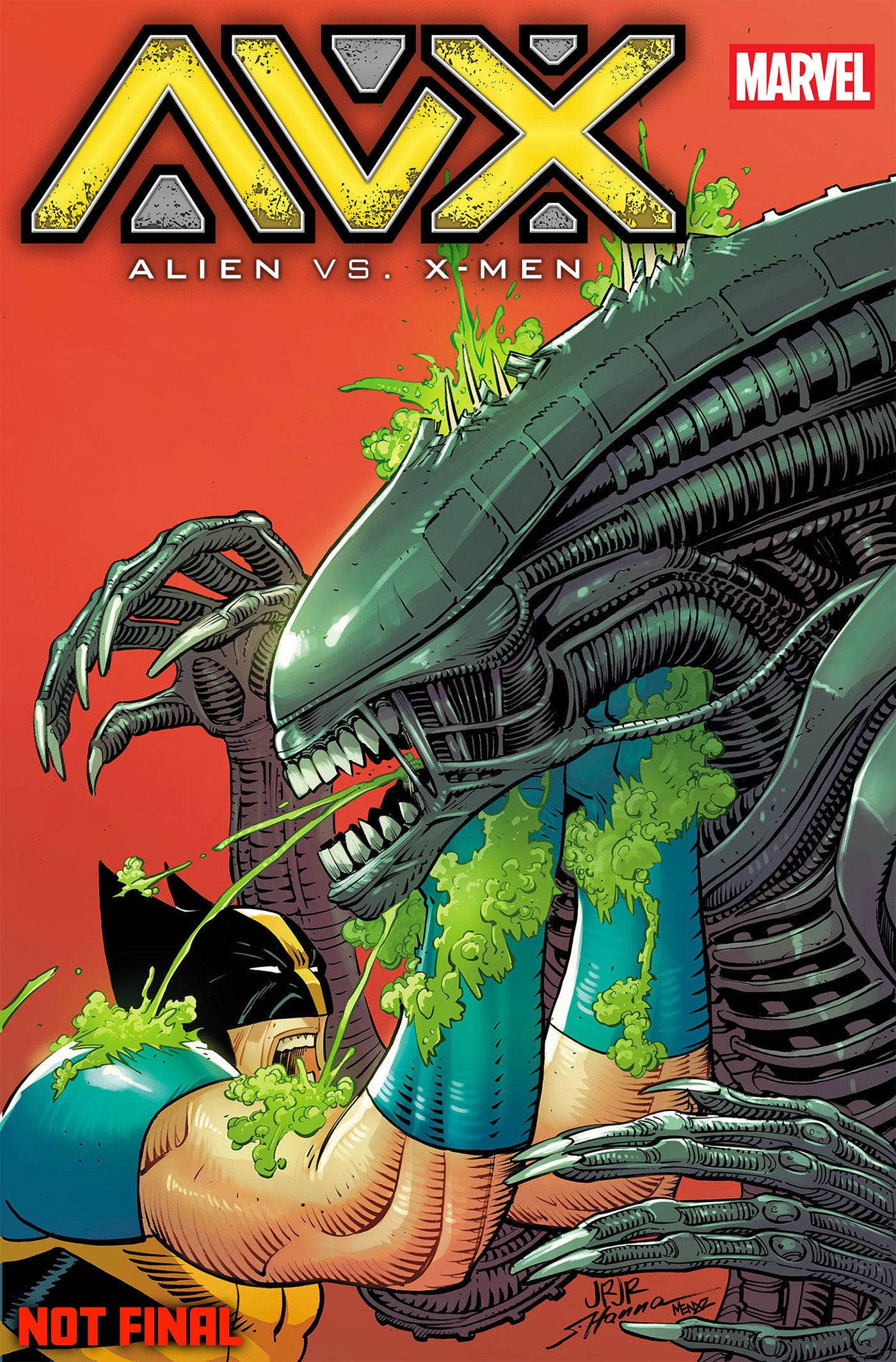 Alien vs. X-Men #1 Cover B John Romita Jr. Foil