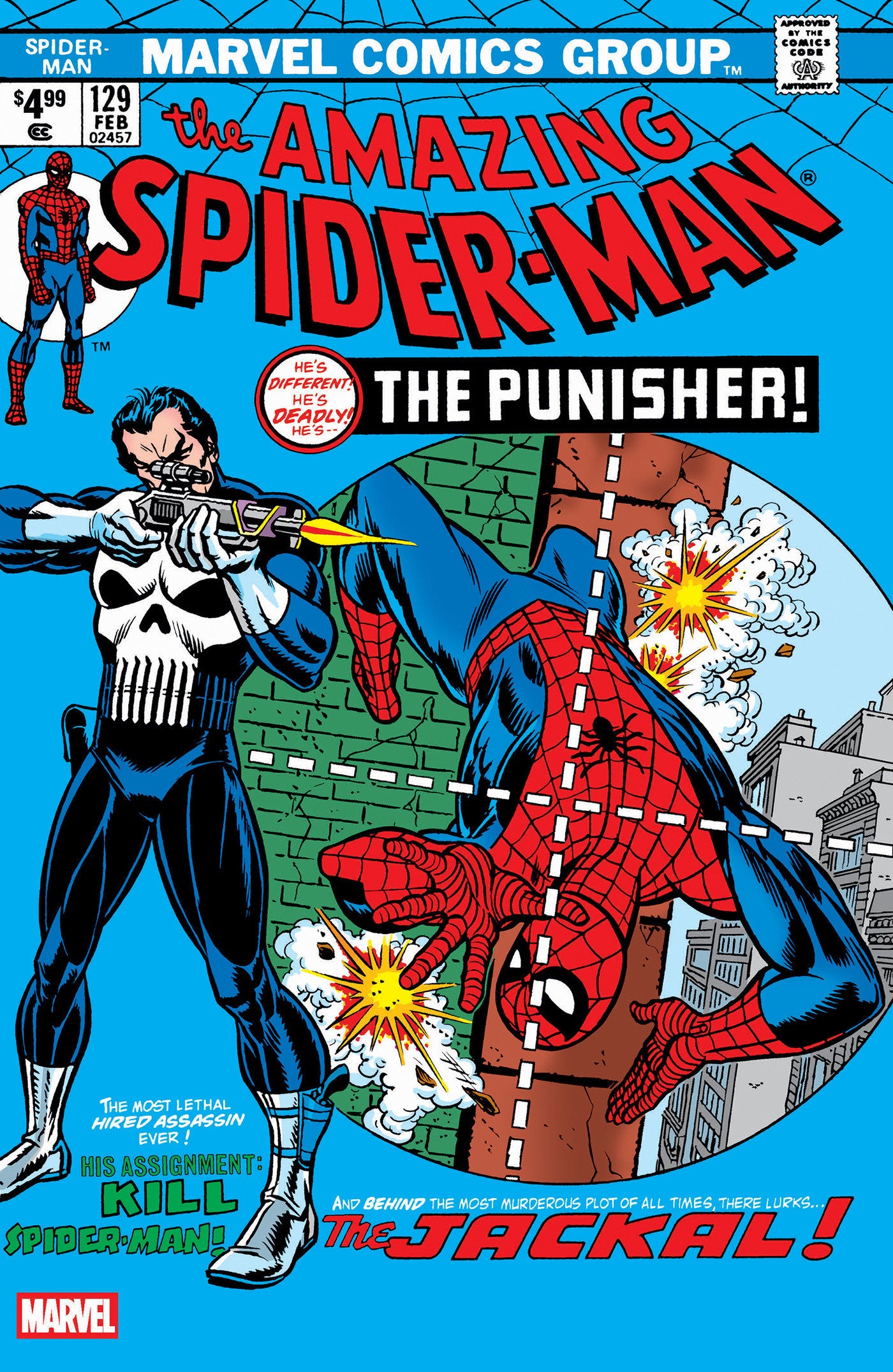 Amazing Spider-Man #129 Facsimile Edition Blue Foil Variant - Gil Kane [New Printing 2]
