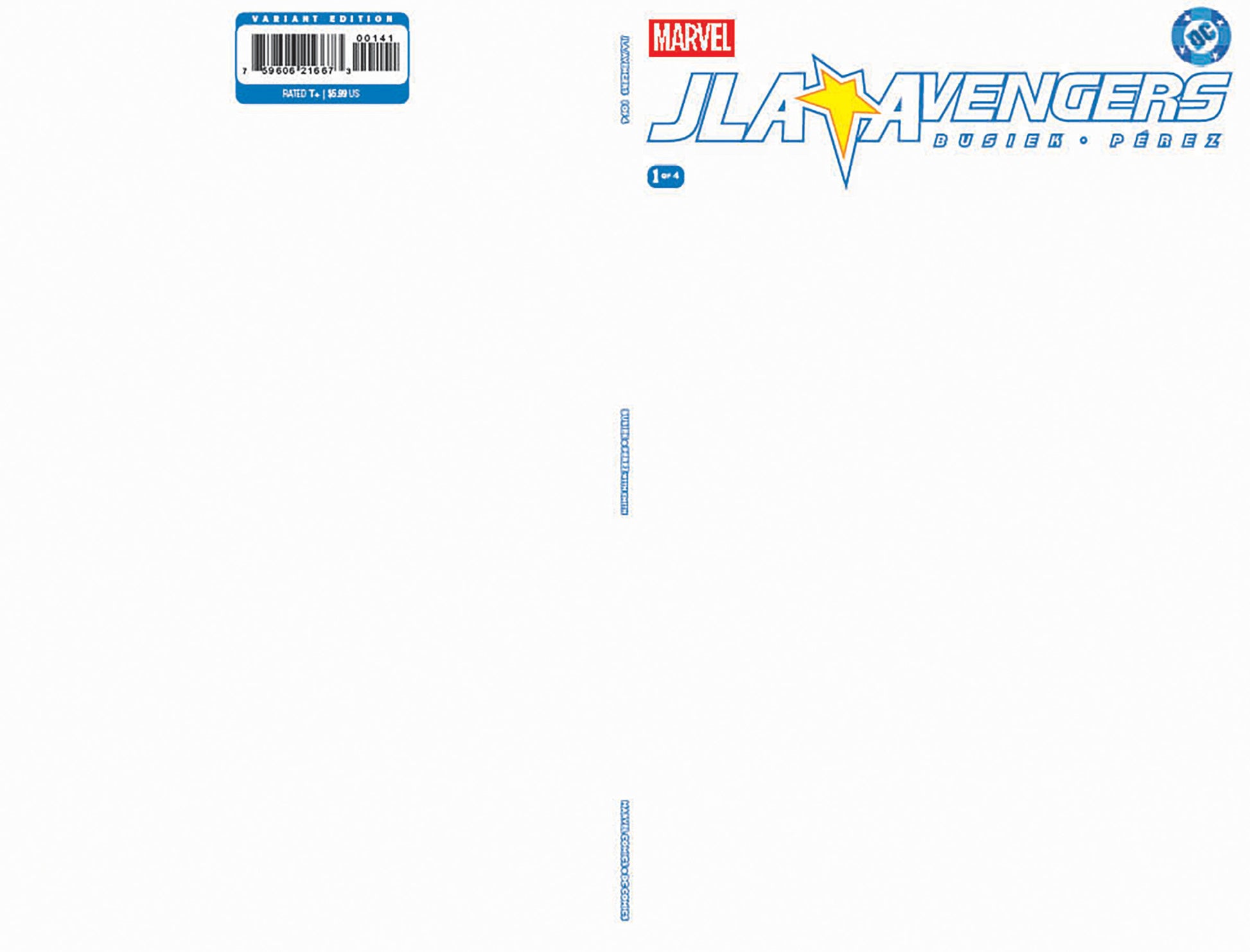 Comic book cover of 'JLA/Avengers #1 Facsimile Edition Blank Cover Variant'