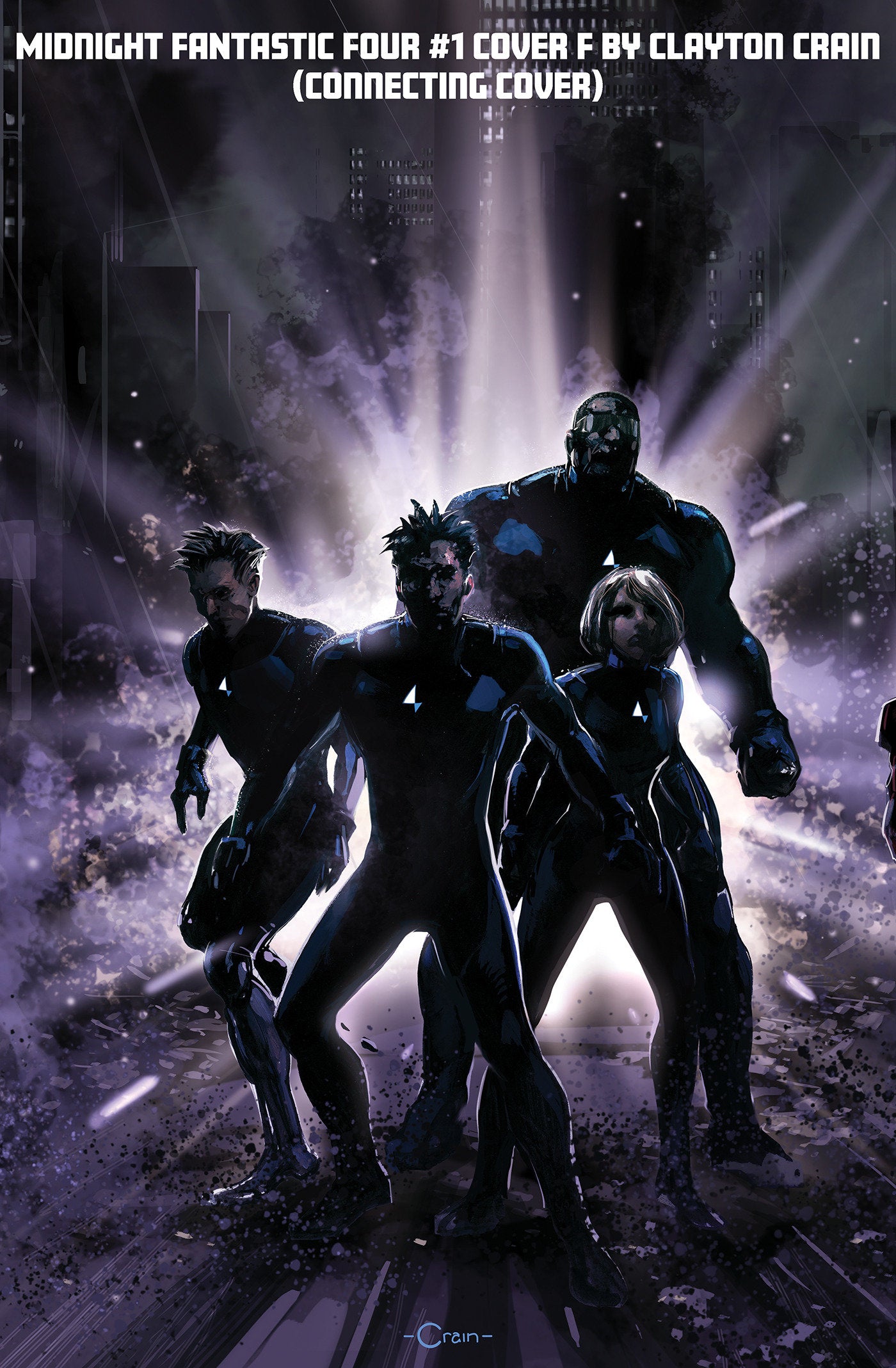 Midnight Fantastic Four #1 Cover F Clayton Crain 3-Part Connecting