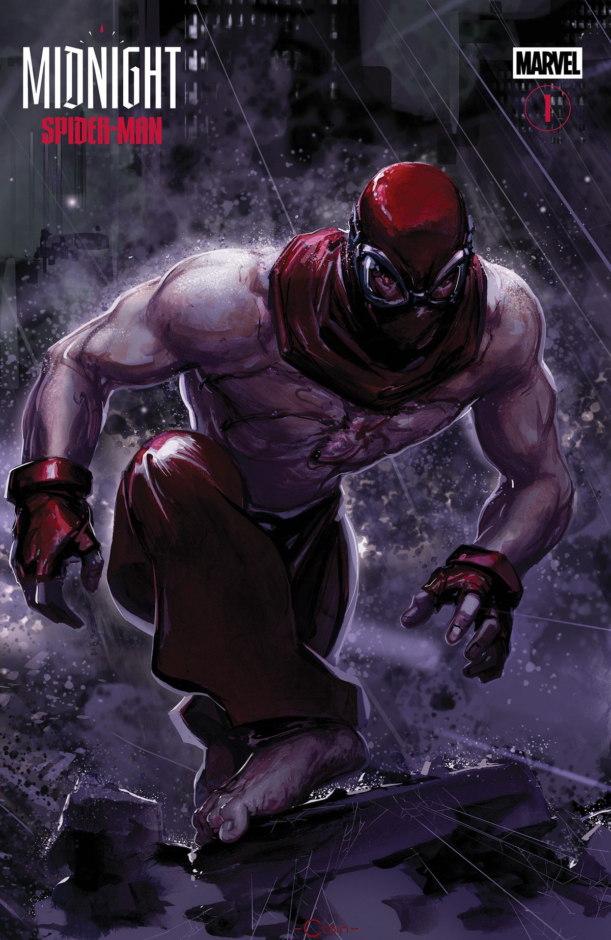 Midnight Spider-Man #1 Cover F Clayton Crain 3-Part Connecting