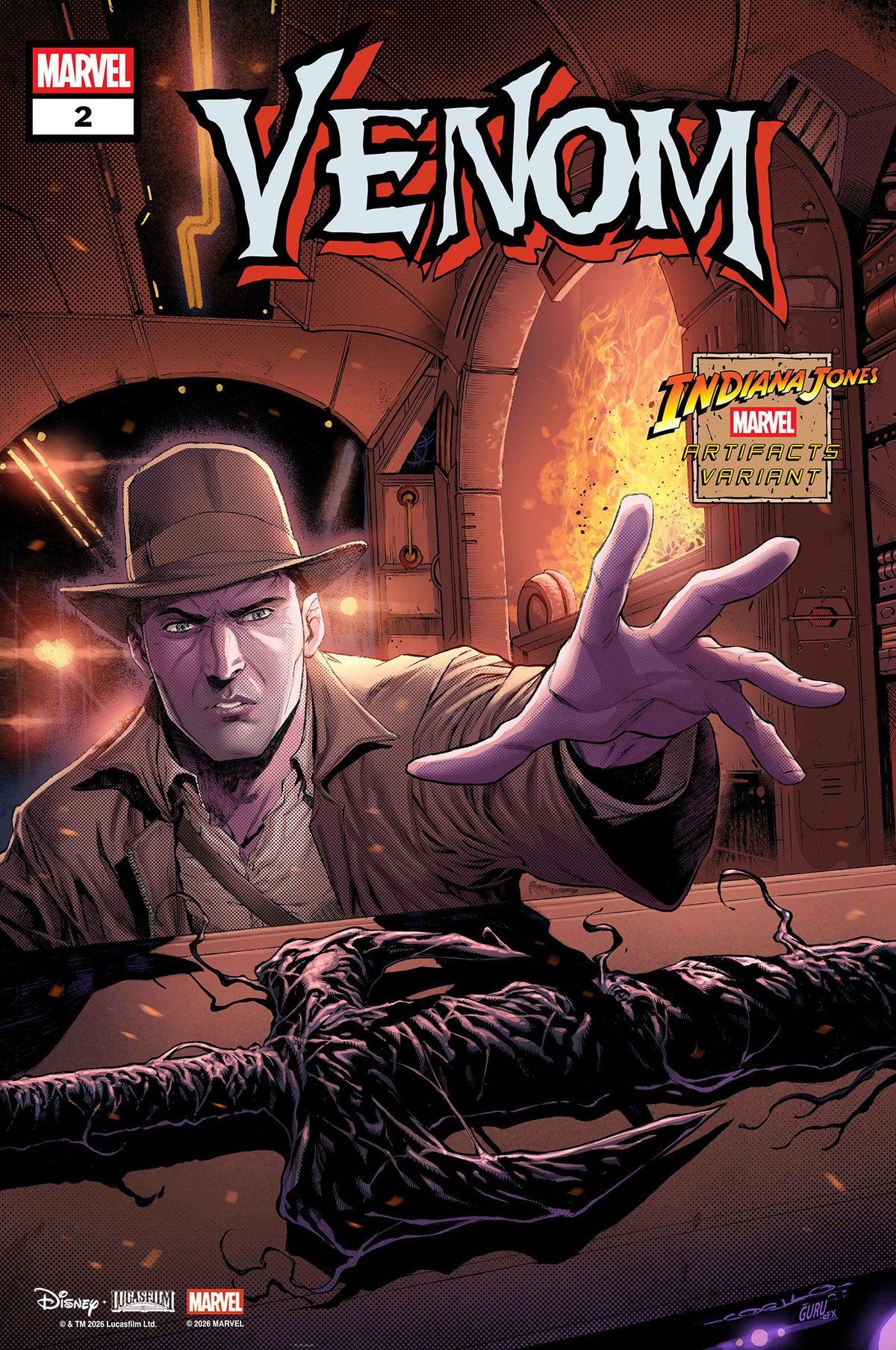 Venom #2 Cover C Iban Coello Indiana Jones Artifact