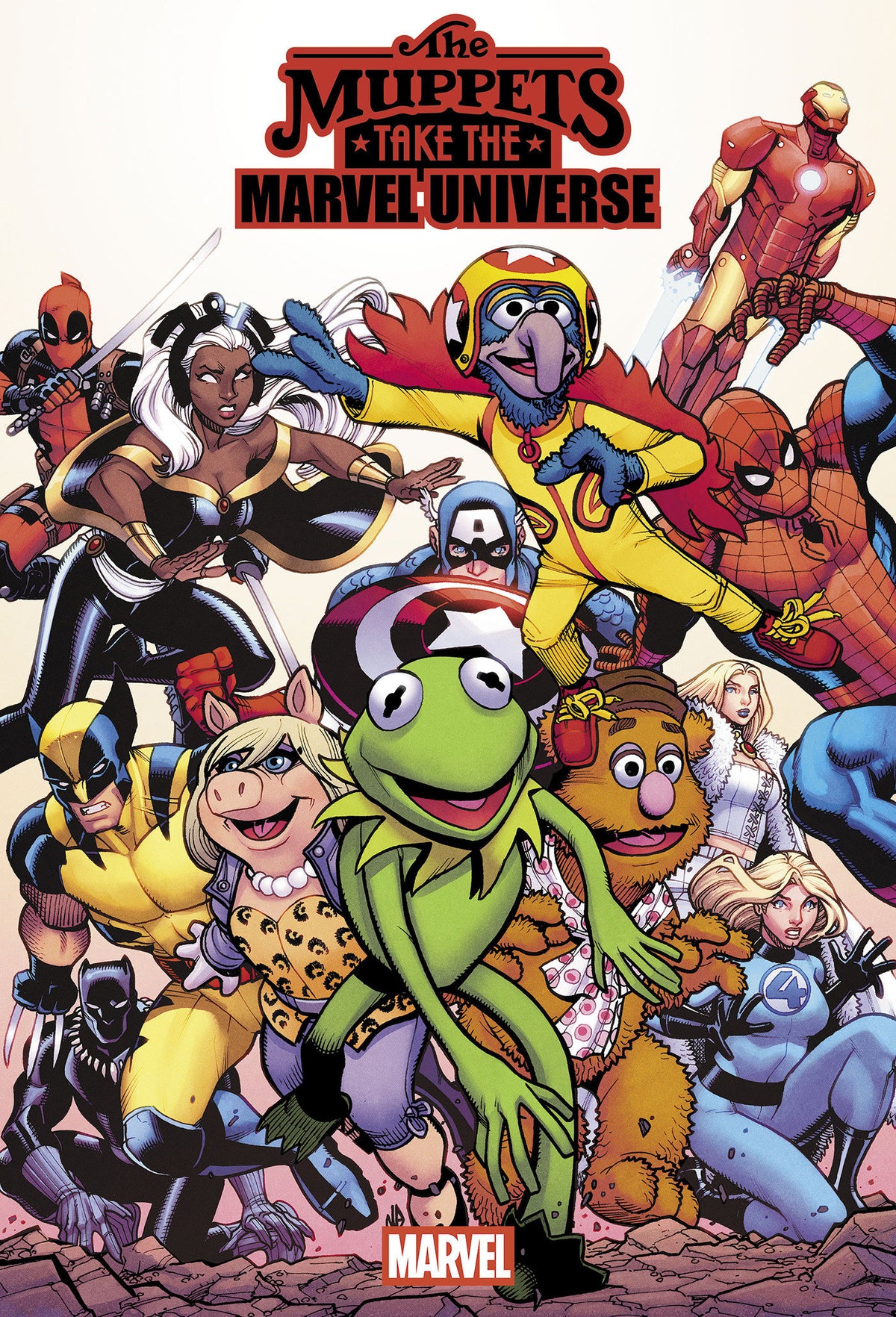 Comic book cover of 'Muppets Take The Marvel Universe #1 Nick Bradshaw'