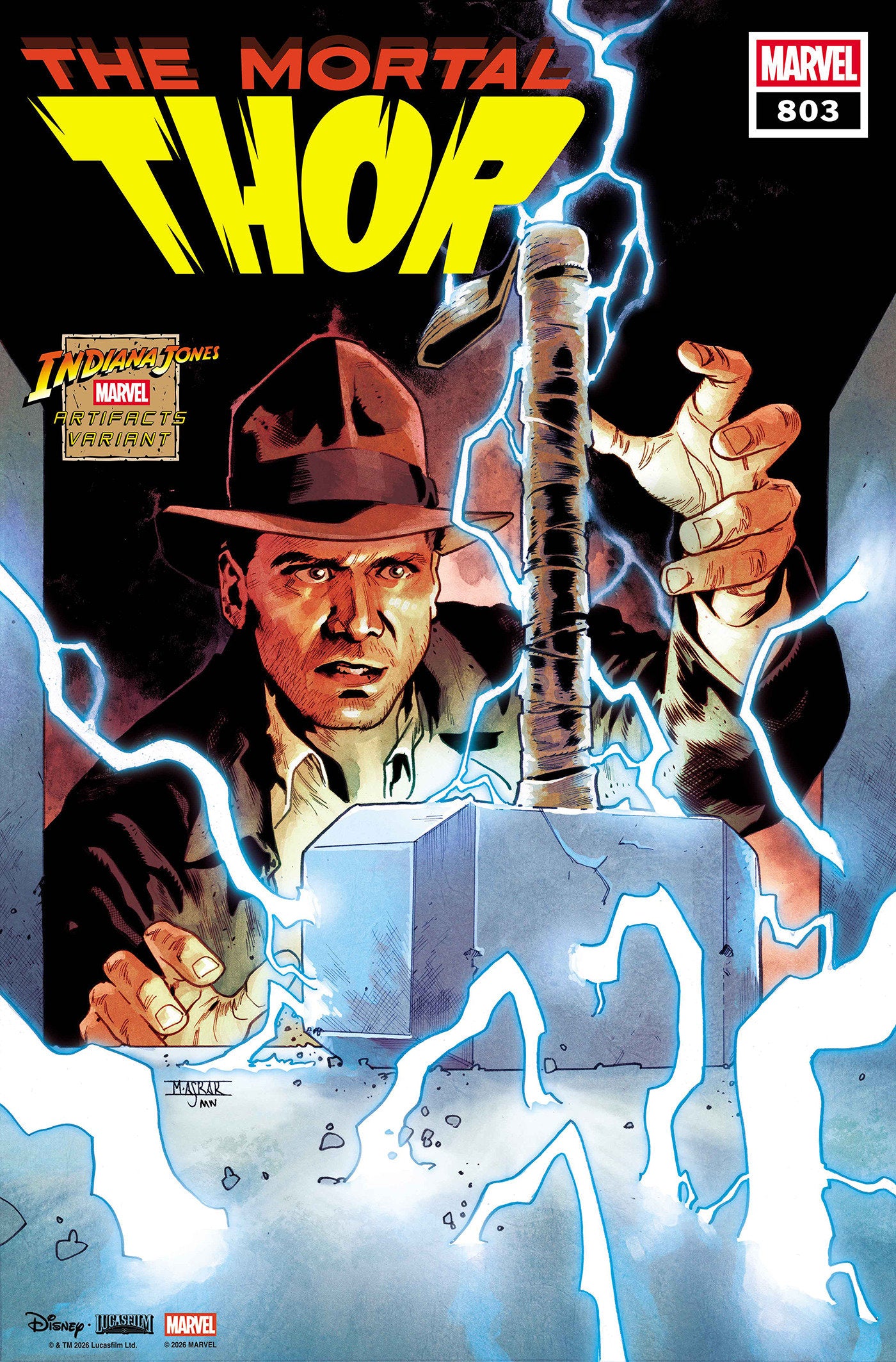 Thor #803 Cover C Mahmud Asrar Indiana Jones Marvel Artifact