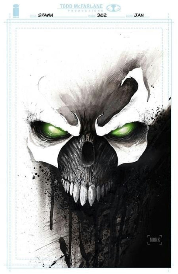 Spawn #362 Cover C Jeff Monk Black & White Sketch Variant