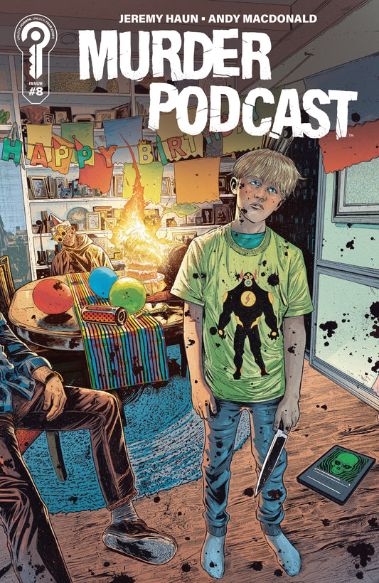 Comic book cover of 'Murder Podcast #8 Cover A Jeremy Haun'
