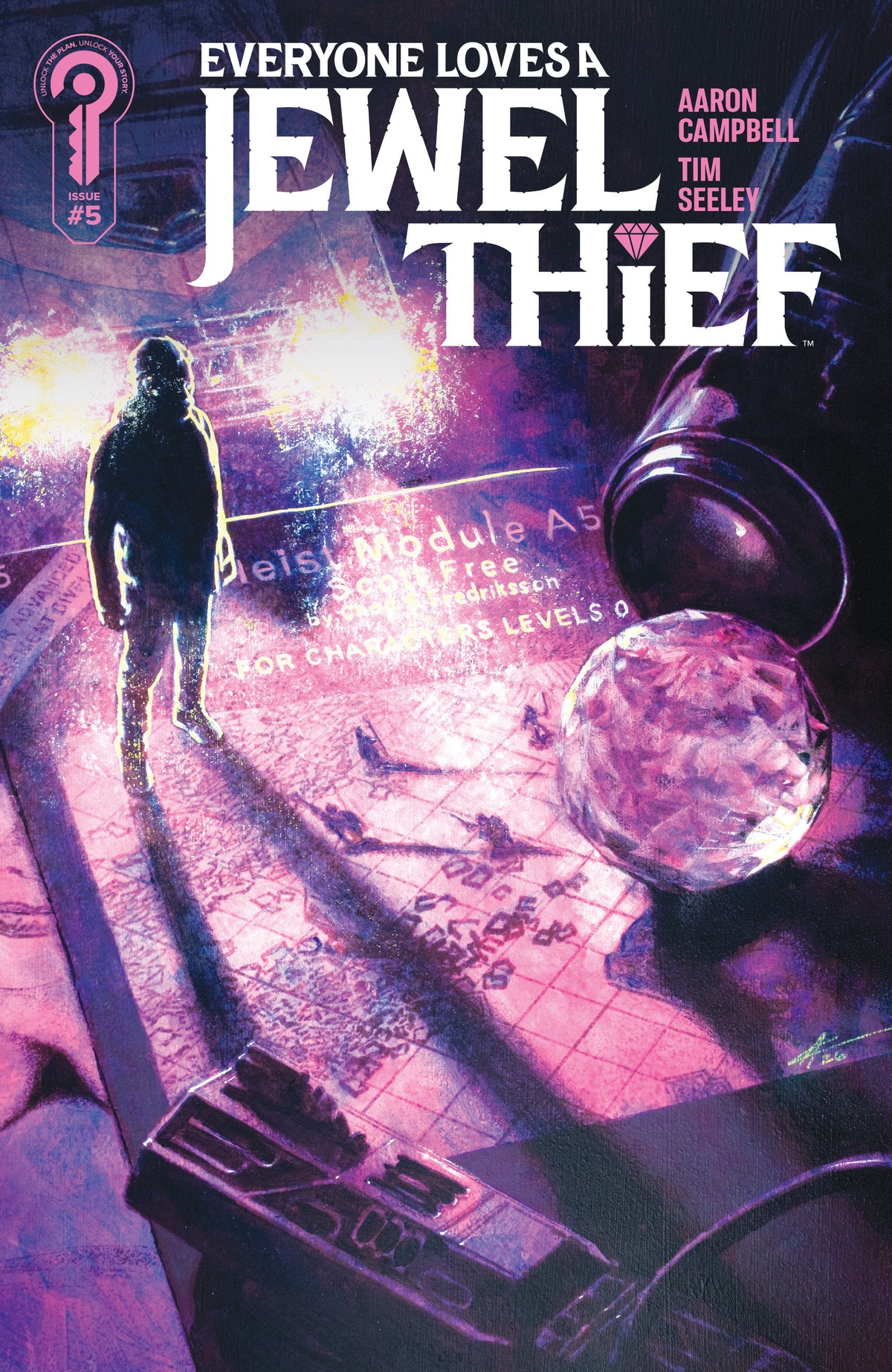 Comic book cover of 'Everyone Loves A Jewel Thief #5 Cover A Aaron Campbell'