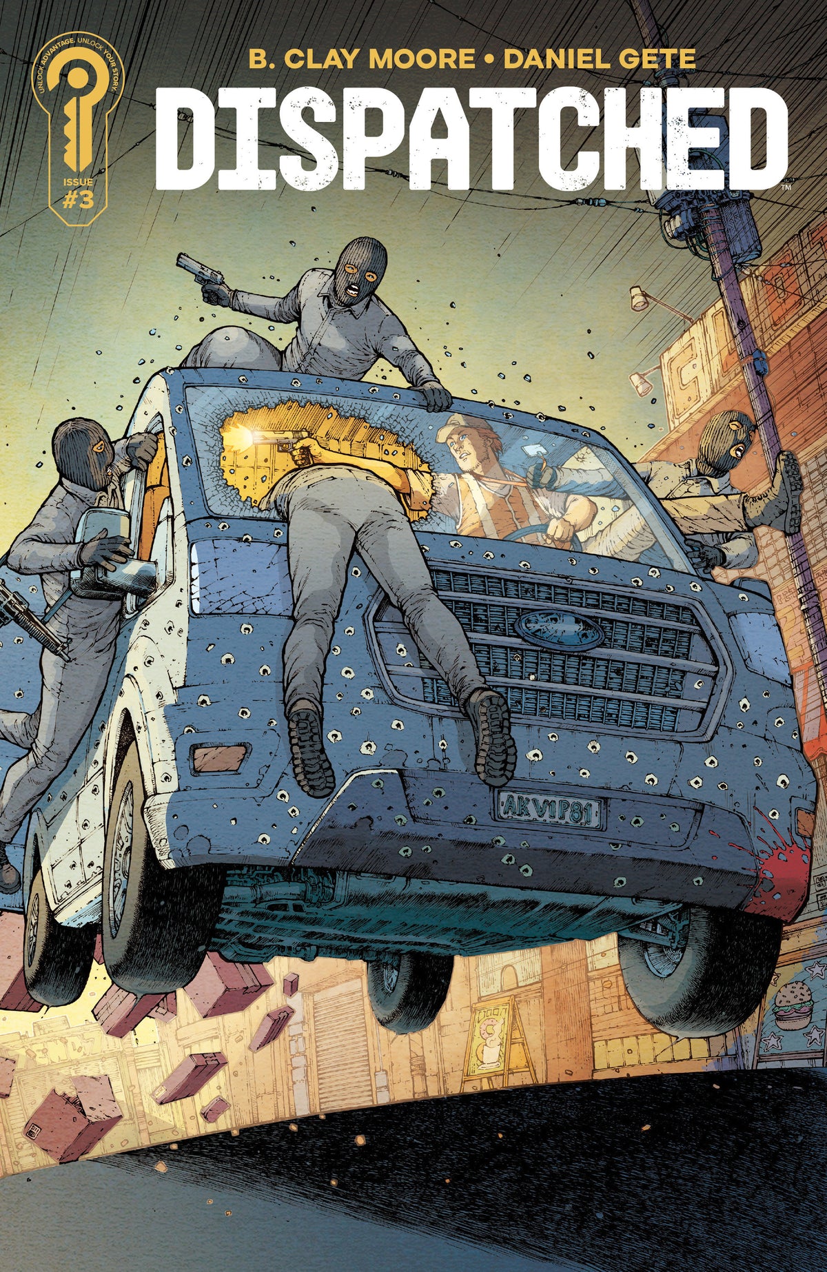 Comic book cover of 'Dispatched #3 Cover A Daniel Gete'