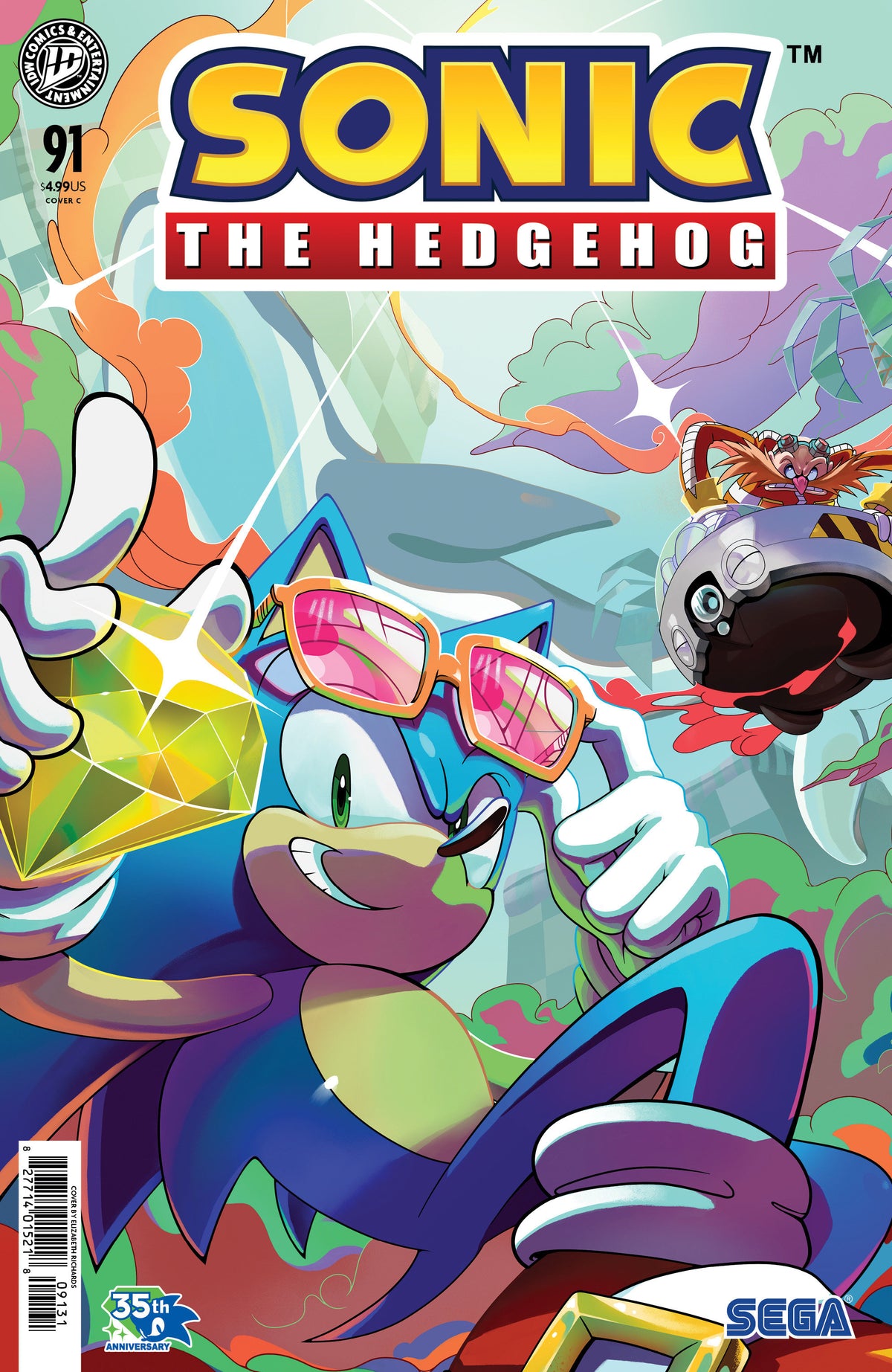 Sonic The Hedgehog #91 Cover C Elizabeth Richards