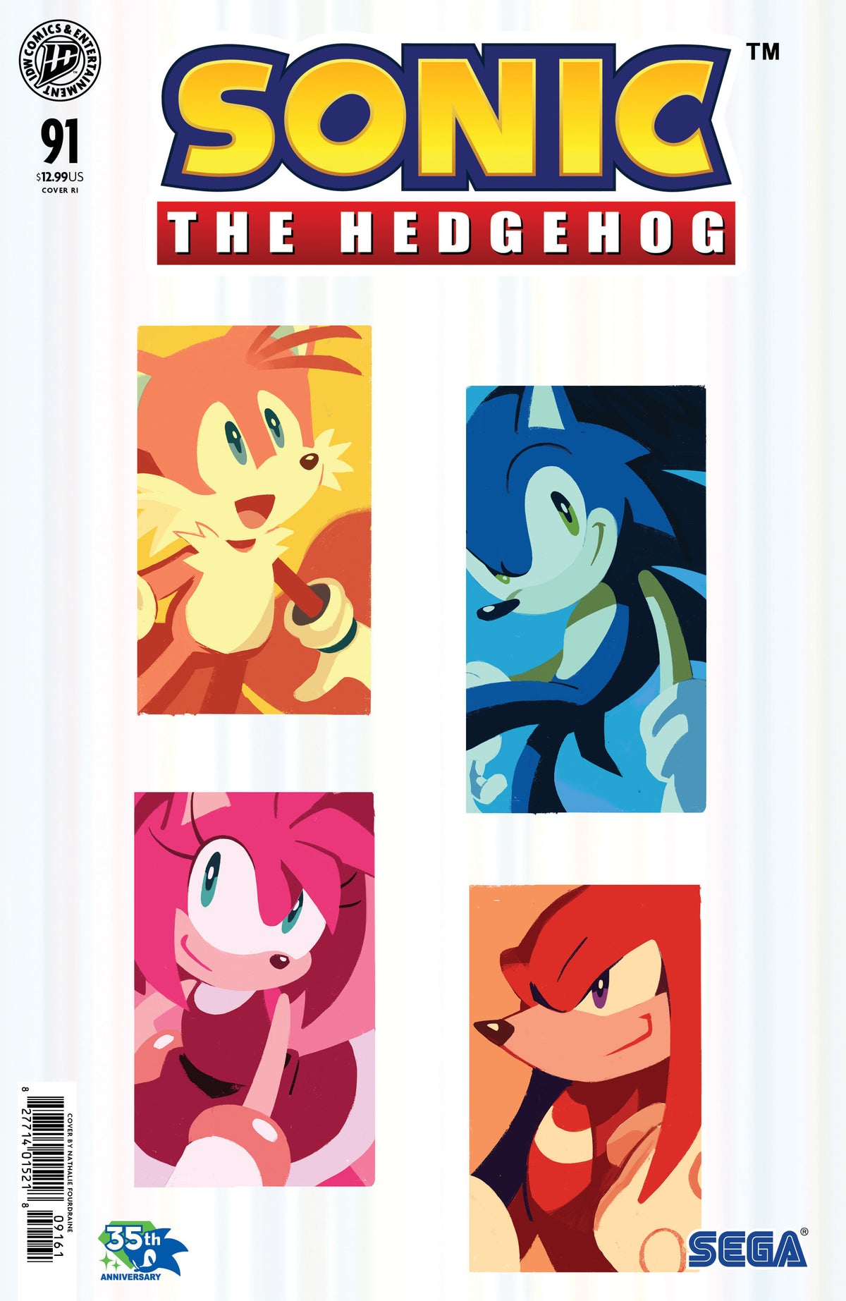 Sonic The Hedgehog #91 Cover F 1:10 Nathalie Fourdraine Foil