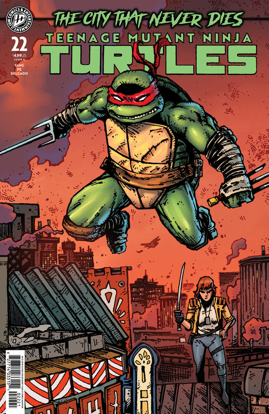 Comic book cover of 'Teenage Mutant Ninja Turtles #22 Variant B (Eastman & Bishop) PRESALE 9/16'