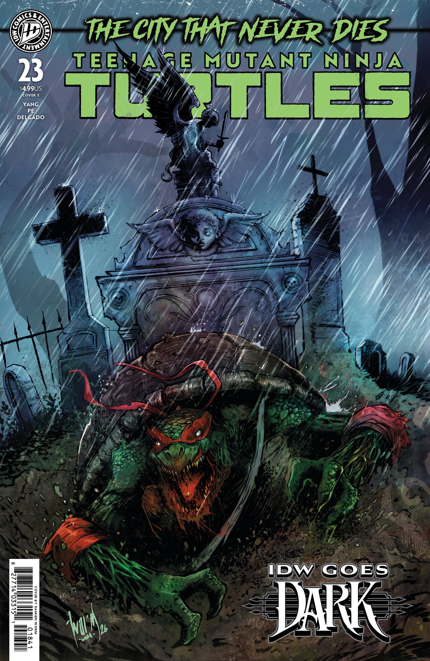 Teenage Mutant Ninja Turtles #23 Cover E Damien Worm IDW Goes Dark