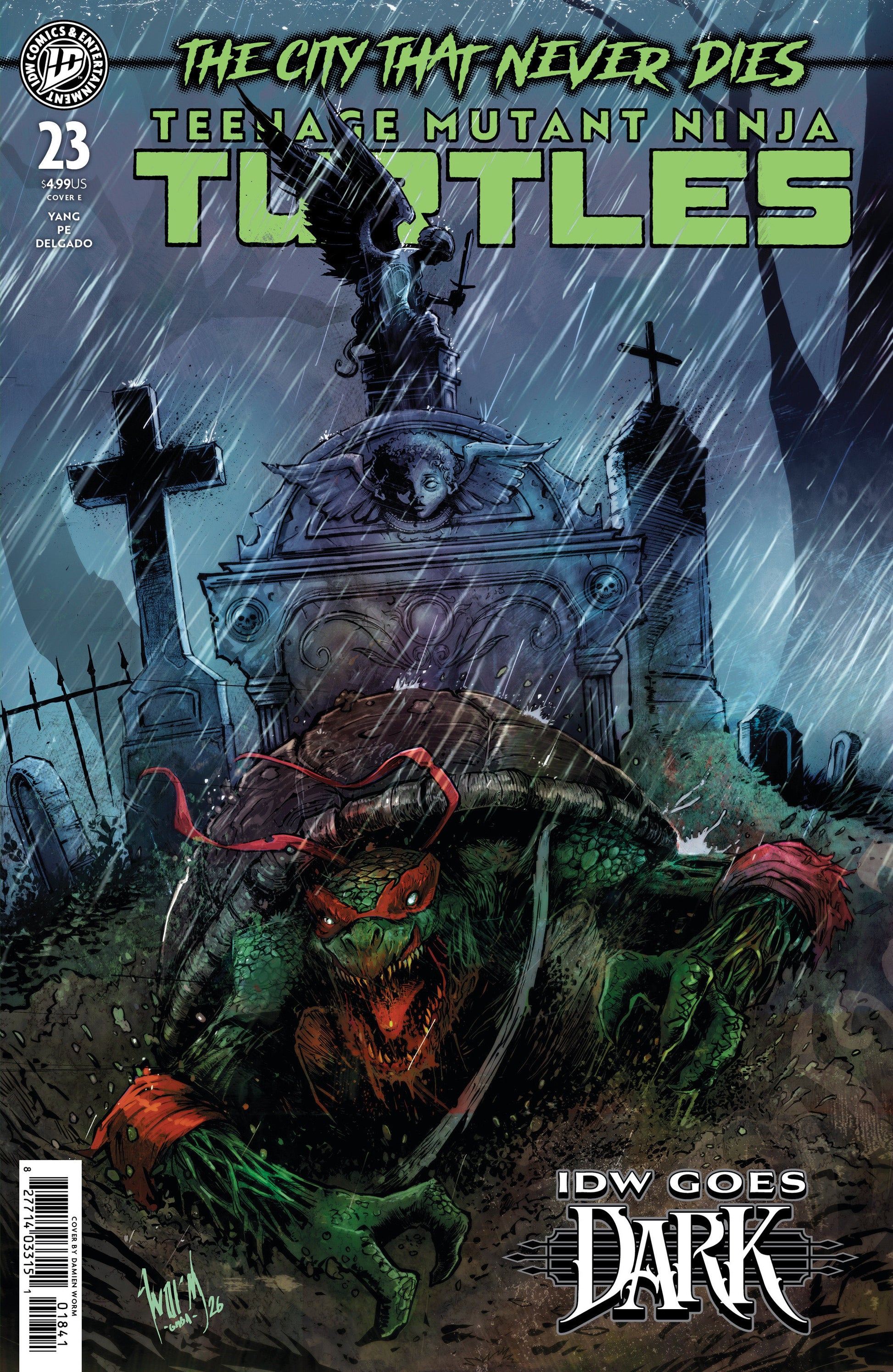 Teenage Mutant Ninja Turtles #23 Cover E Damien Worm IDW Goes Dark