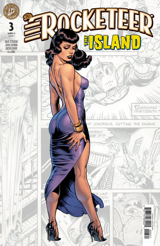 Comic book cover of 'The Rocketeer: The Island #3 Variant B (Stevens)'