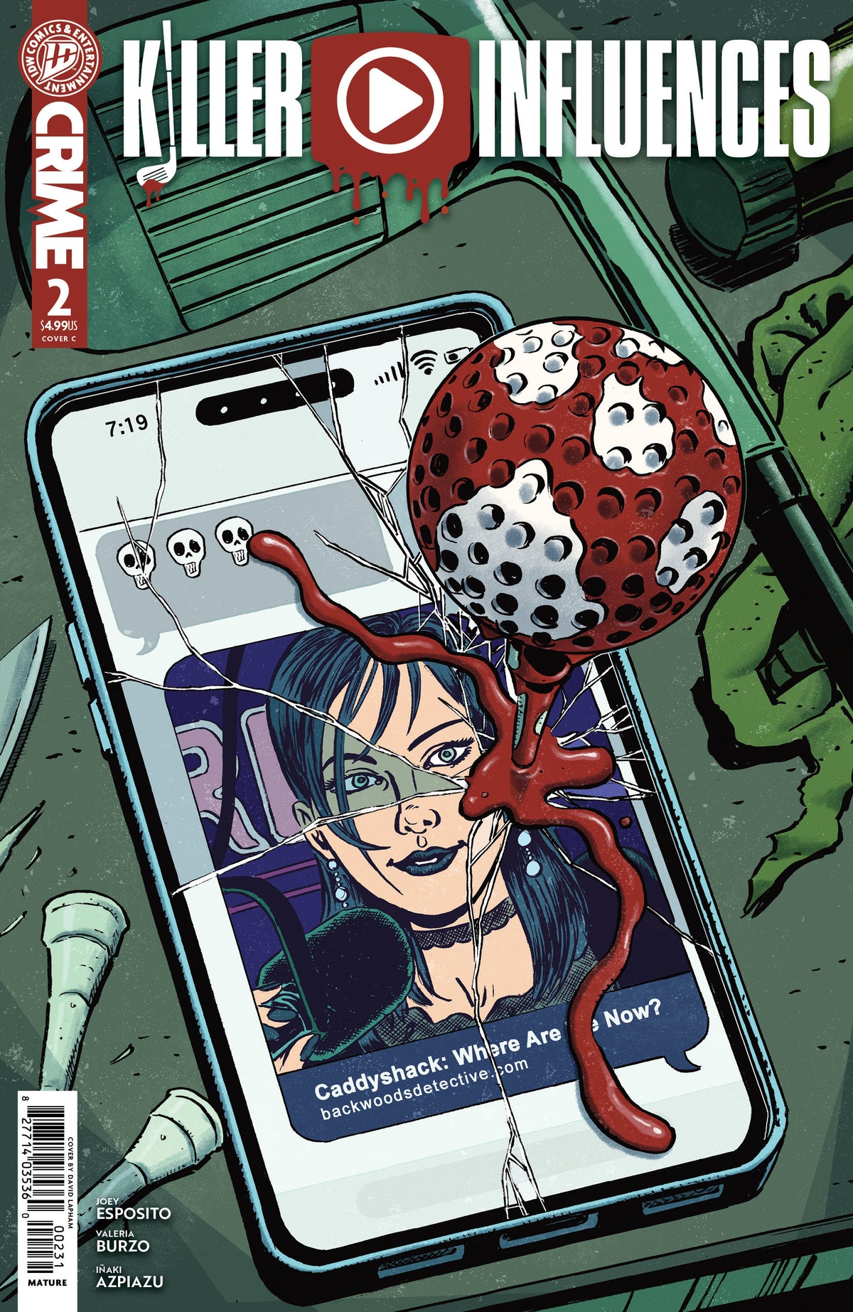 Comic book cover of 'Killer Influences #2 Variant C (Lapham)'