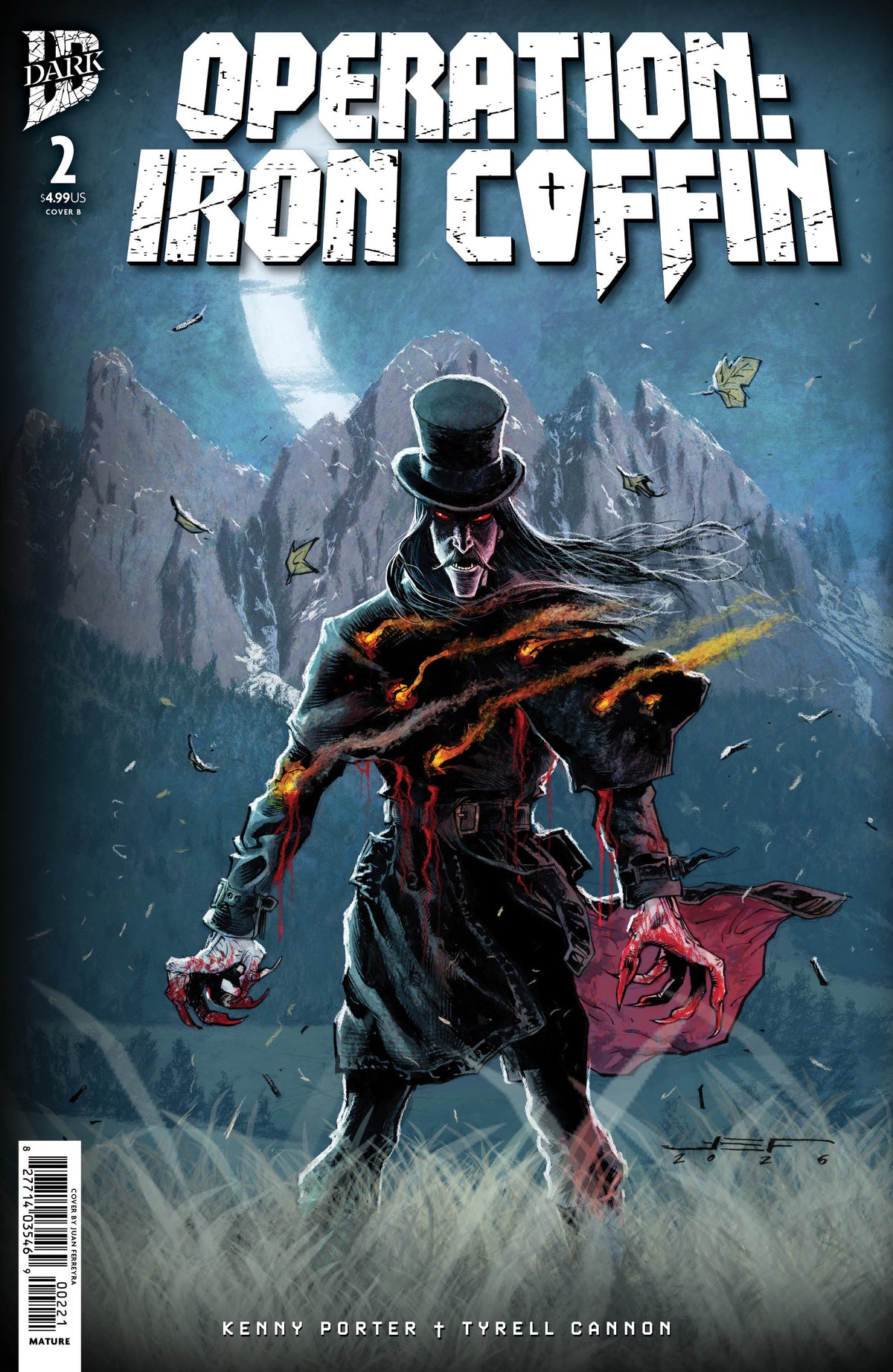 Comic book cover of 'Operation: Iron Coffin #2 Variant B (Ferreyra) PRESALE 8/26'