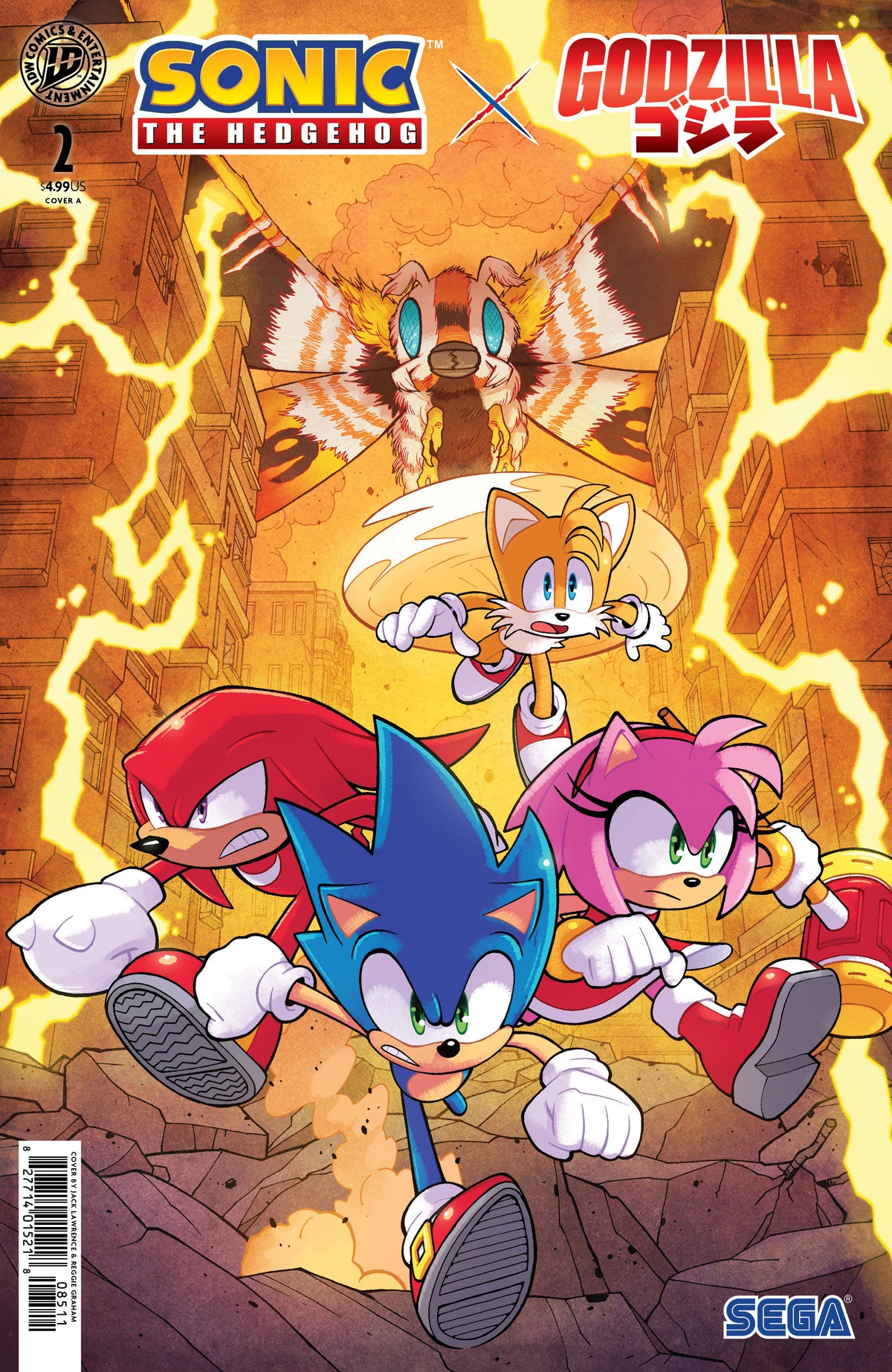 Sonic The Hedgehog X Godzilla #2 Cover A (Lawrence) PRESALE 9/09