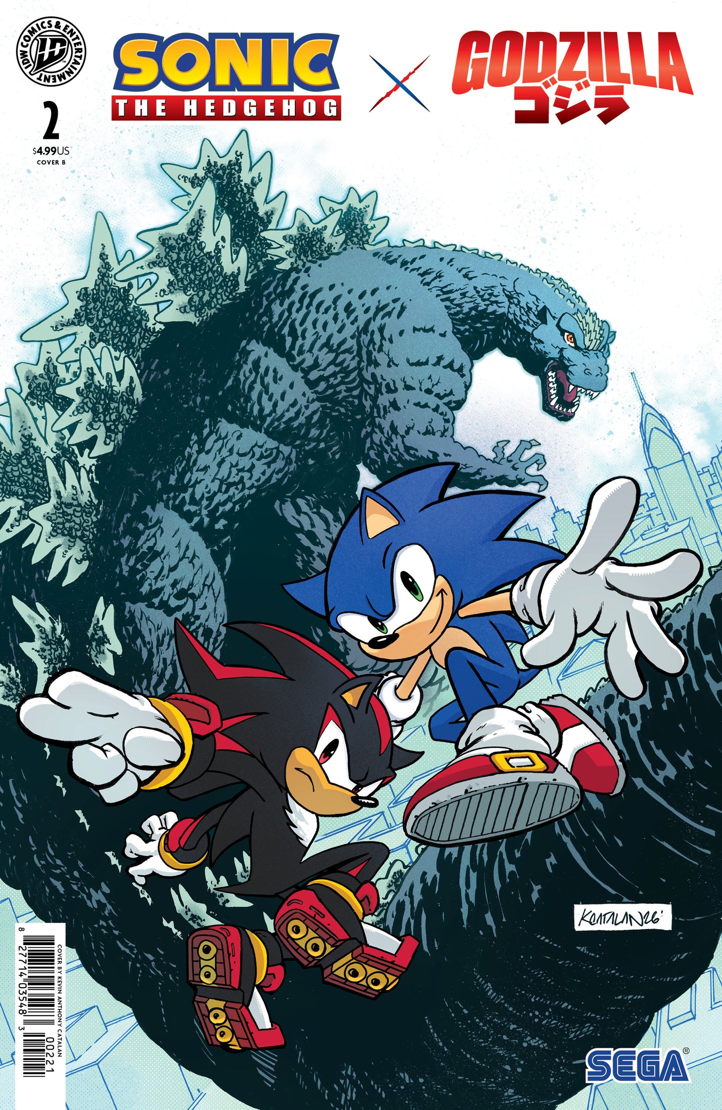 Sonic The Hedgehog X Godzilla #2 Variant B (Catalan) PRESALE 9/09