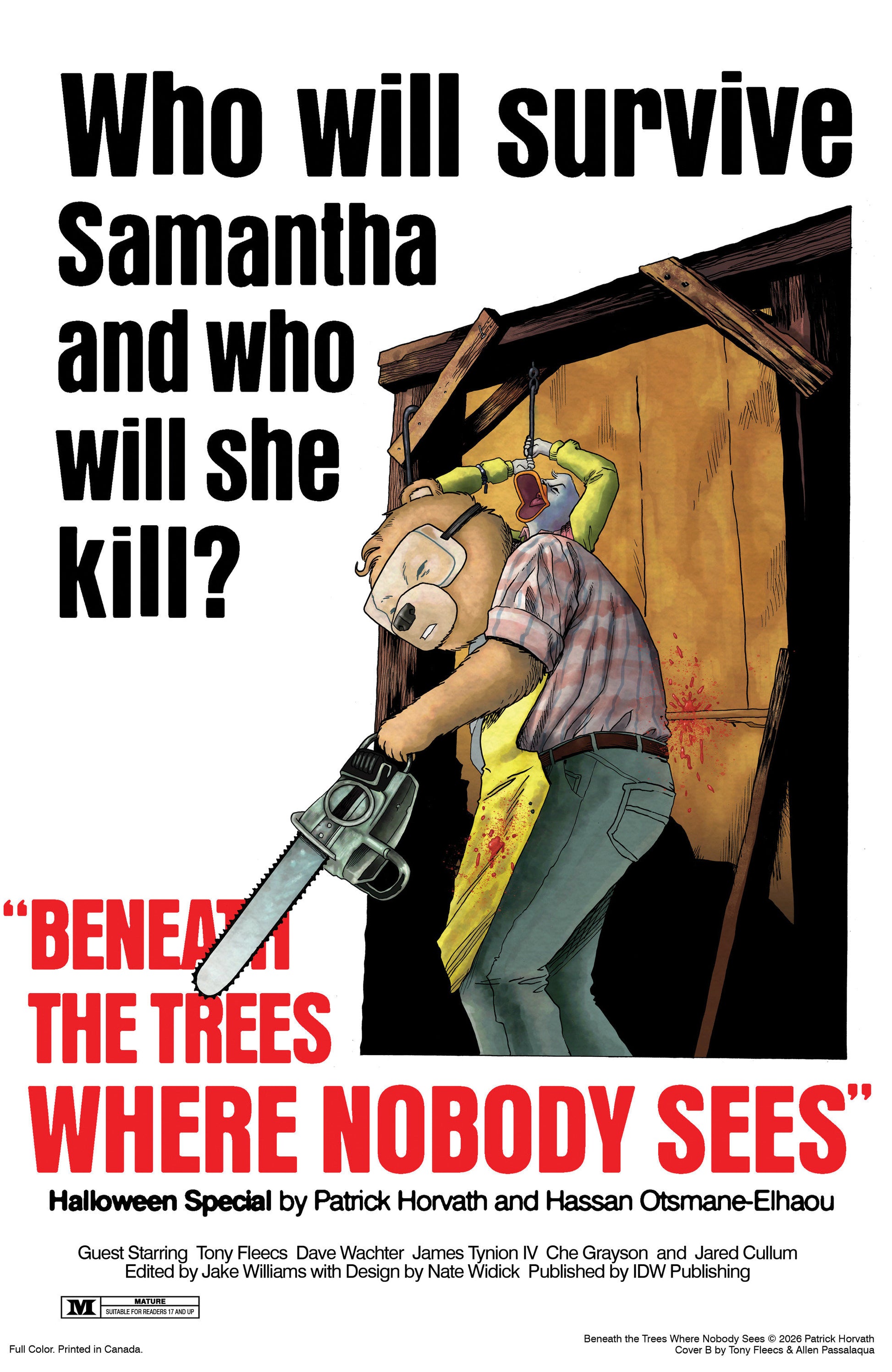 Beneath the Trees Where Nobody Sees Halloween Special Cover B Tony Fleecs Movie Homage