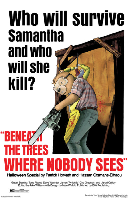 Beneath the Trees Where Nobody Sees Halloween Special Cover B Tony Fleecs Movie Homage