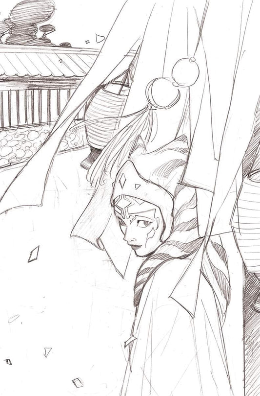 Star Wars The Mandalorian Peach Momoko exclusive sketch virgin variant cover Ahsoka