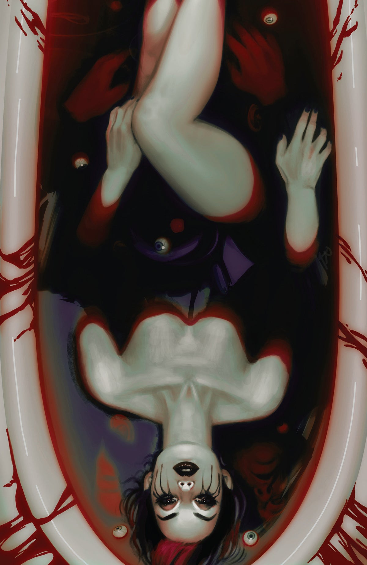 Comic book cover of 'Hello Darkness #24 D 1 in 10 Variant Edition (Full Art, Puebla) PRESALE 8/26'