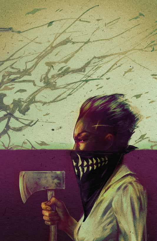 Comic book cover of 'Fall Of The House Of Slaughter #4 J Unlimited Variant (Full Art, Connelly) PRESALE 8/26'