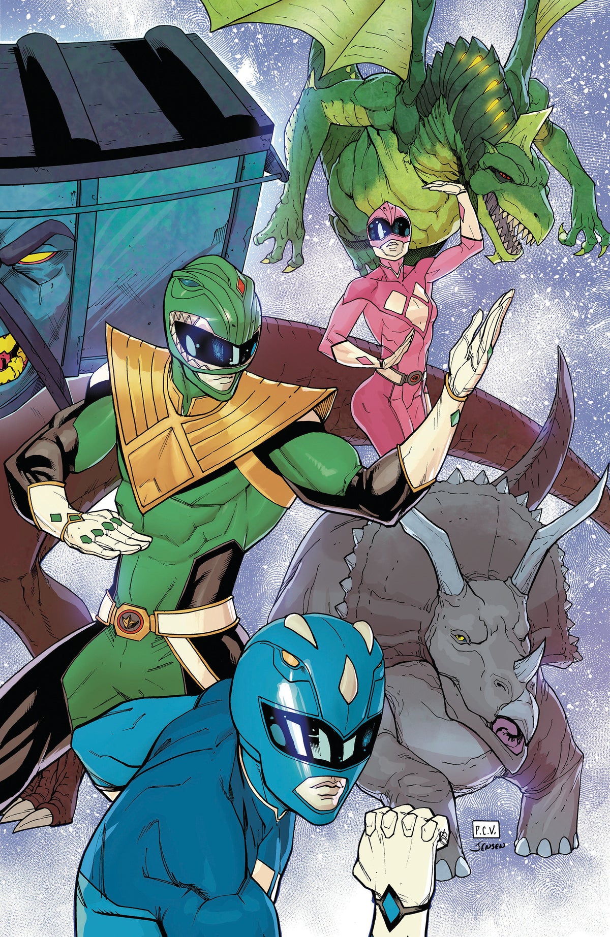 Mighty Morphin Power Rangers (2026) #7 Cover F 1:10 Phillip Sevy Foil